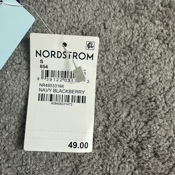 Zella Luxe Rib High Waist Bike Shorts in Navy Blackberry Size Small - Picture 5 of 8